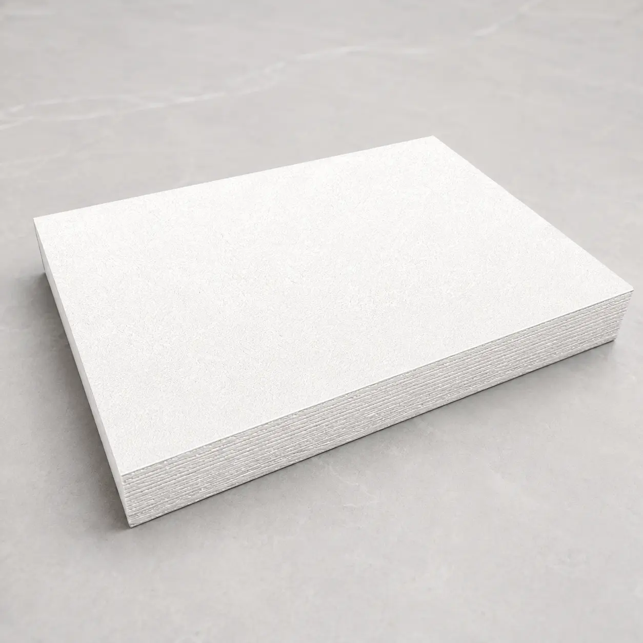 White fiberglass acoustic ceiling panel with lightweight sound-absorbing core for commercial suspended ceilings