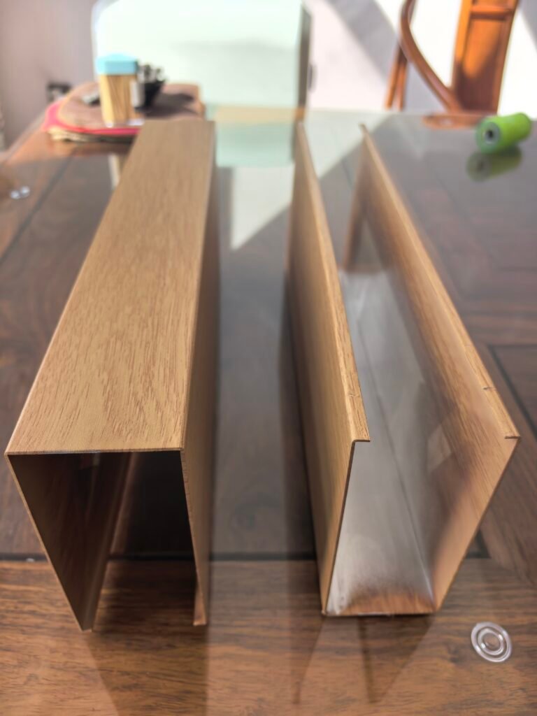 U shaped aluminum baffle and aluminum profile baffle samples 