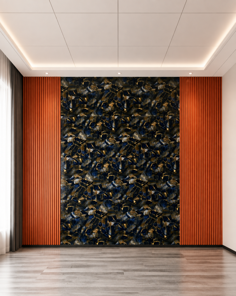 Perforated decorative aluminum wall panel with a custom pattern